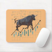 Bullischer Trend an der Börse Mousepad (Mit Mouse)