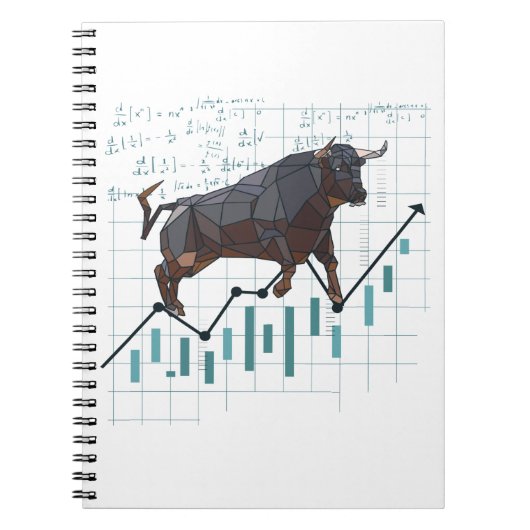 Bullischer Trend an der Börse Notizblock (Vorderseite)