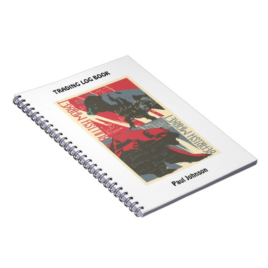 Bullish Bearish Stock Market Trading Log Book Notizblock (Rechte Seite)