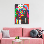 Bullish Hand Painted by Mark Elsen Leinwanddruck (Insitu (Wohnzimmer))