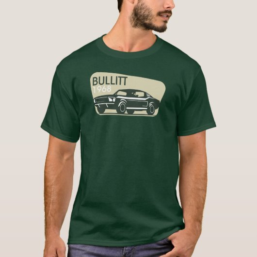 BULLITT 1968 - Classic Ford Mustang Silhouette T-Shirt (Vorderseite)