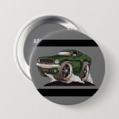 Bullitt Green Mustang Classic Movie Cartoon Car Button (Vorne & Hinten)