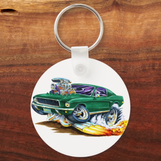 Bullitt Mustang with Big Engine Schlüsselanhänger (Vorderseite)