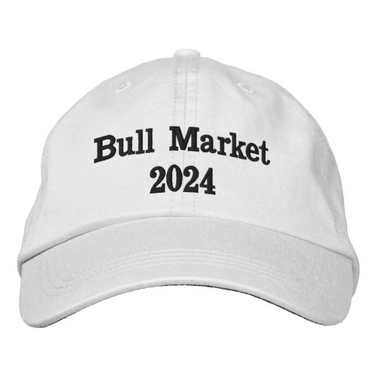 Bullmarkt 2024 bestickte baseballkappe (Vorderseite)