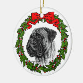 Bullmastiff Art von Glenda S. Harlan Keramik Ornament (Links)