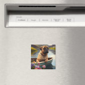 Bullmastiff auf einem Paddel: Ein Landschaftliches Magnet (In Situ (Geschirrspüler))