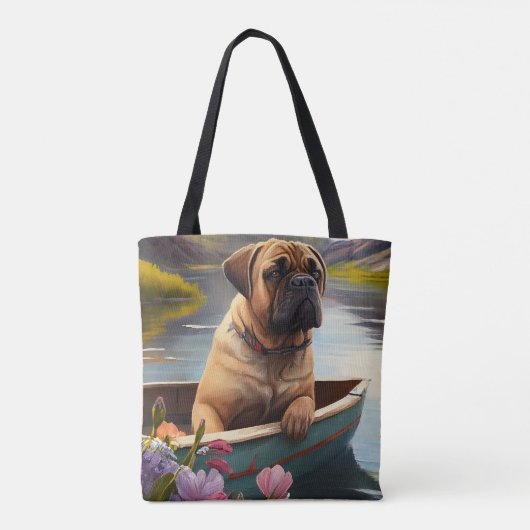 Bullmastiff auf einem Paddel: Ein Landschaftliches Tasche (Rückseite)