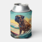 Bullmastiff Beach Surf Malerei Dosenkühler (Kanne Vorderseite)