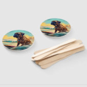 Bullmastiff Beach Surf Malerei Fächer (Non-assembled)
