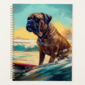 Bullmastiff Beach Surf Malerei Planer (Vorderseite)
