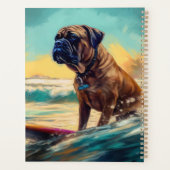 Bullmastiff Beach Surf Malerei Planer (Rückseite)