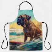 Bullmastiff Beach Surf Malerei Schürze (Vorderseite)