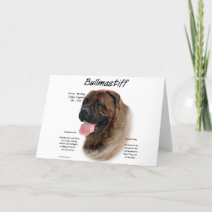 Bullmastiff (Bindle) History Design Feiertagskarte