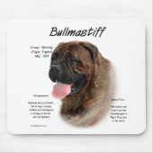 Bullmastiff (Bindle) History Design Mousepad (Vorne)