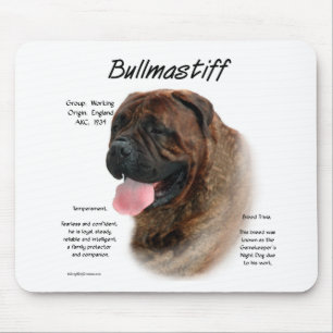 Bullmastiff (brindle) Geschichtsentwurf Mousepad
