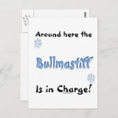 Bullmastiff Charge Postkarte (Vorne/Hinten)