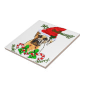 Bullmastiff Christmas Fliese (Seite)