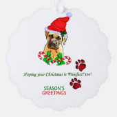 Bullmastiff Christmas Geschenke Ornament Karte (Rückseite)