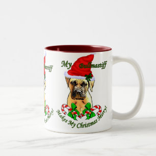 Bullmastiff Christmas Geschenke Zweifarbige Tasse