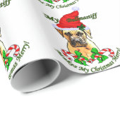 Bullmastiff Christmas Geschenkpapier (Rolleneckpunkt)