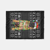 Bullmastiff Christmas Lights Ugly Sweater Funny Pe Fleecedecke (Vorderseite (Horizontal))