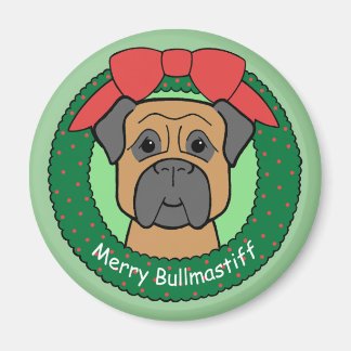Bullmastiff Christmas Magnet