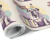 Bullmastiff Colorful Square Geschenkpapier (Rolleneckpunkt)