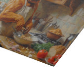 Bullmastiff Cooking in Kitchen Schneidebrett (Ecke)