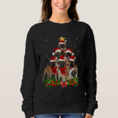 Bullmastiff Dog Christmas Tree Sweatshirt (Vorderseite)