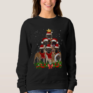 Bullmastiff Dog Christmas Tree Sweatshirt
