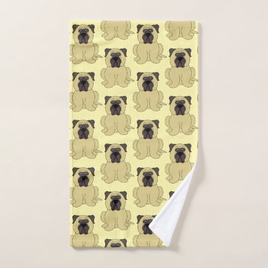 Bullmastiff Dog Design Badhandtuch Set (Handtuch)