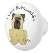 Bullmastiff Dog Design Keramikknauf (Rechts)