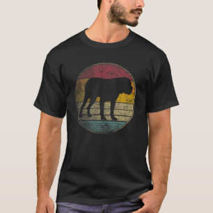 Bullmastiff Dog Geschenk Retro Style Vintager 70er T-Shirt