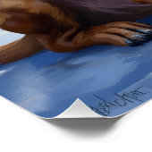 Bullmastiff Dog Guardian of Christmas Manor Art Poster (Ecke)