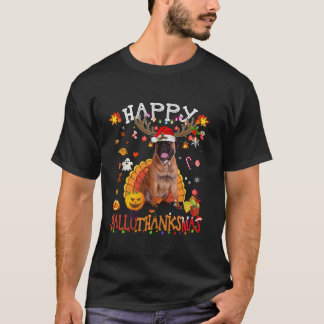 Bullmastiff Dog Halloween Weihnachtshund Happy Hal T-Shirt