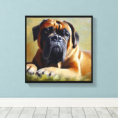 Bullmastiff Dog Leinwanddruck (Insitu (Holzboden))