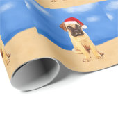 Bullmastiff Dog On Beach Weihnachtsfeiertag Geschenkpapier (Rolleneckpunkt)
