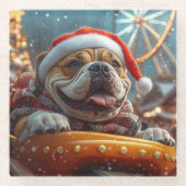 Bullmastiff Dog Roller Untersetzer Weihnachten (Vorderseite)