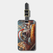 Bullmastiff Dog Roller Untersetzer Weihnachten Gepäckanhänger (Vorderseite vertikal)