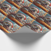 Bullmastiff Dog Roller Untersetzer Weihnachten Geschenkpapier (Ecke)