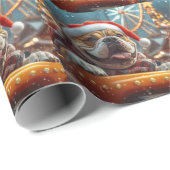 Bullmastiff Dog Roller Untersetzer Weihnachten Geschenkpapier (Rolleneckpunkt)