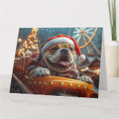 Bullmastiff Dog Roller Untersetzer Weihnachten Karte (Vorderseite)