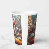 Bullmastiff Dog Roller Untersetzer Weihnachten Pappbecher (Rechts)