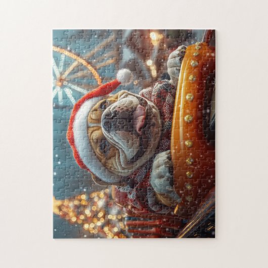 Bullmastiff Dog Roller Untersetzer Weihnachten Puzzle (Vertikal)
