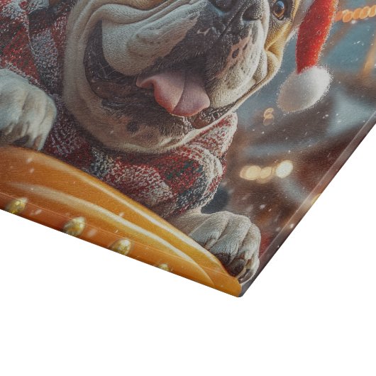 Bullmastiff Dog Roller Untersetzer Weihnachten Schneidebrett (Ecke)