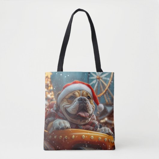 Bullmastiff Dog Roller Untersetzer Weihnachten Tasche (Vorderseite)