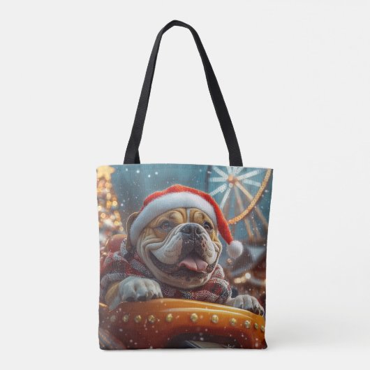 Bullmastiff Dog Roller Untersetzer Weihnachten Tasche (Rückseite)