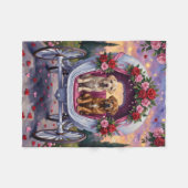 Bullmastiff Dog Valentine's Day  Fleecedecke (Vorderseite (Horizontal))