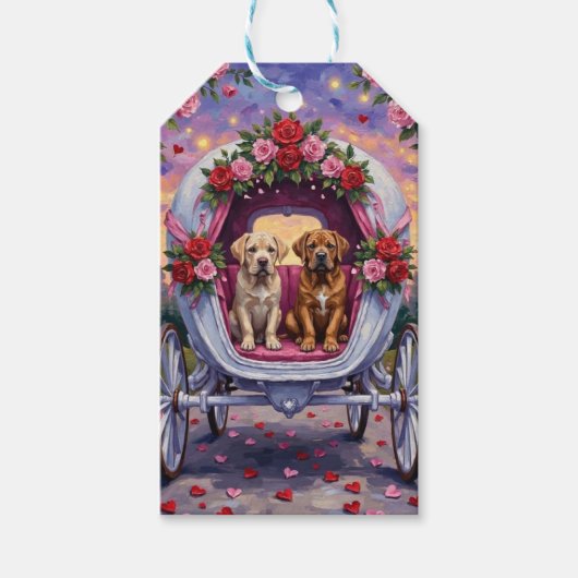 Bullmastiff Dog Valentine's Day  Geschenkanhänger (Vorderseite)