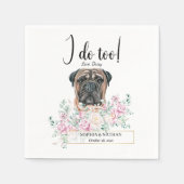 Bullmastiff Dog Wedding Cocktail Napkins Serviette (Vorderseite)
